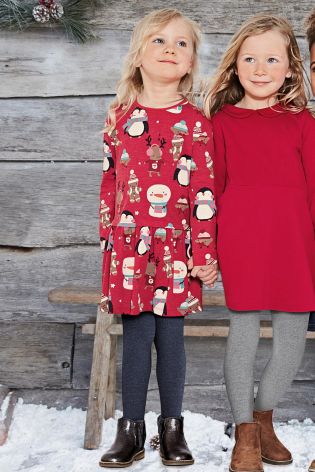 Red Christmas All-Over Print Tunic (3mths-6yrs)